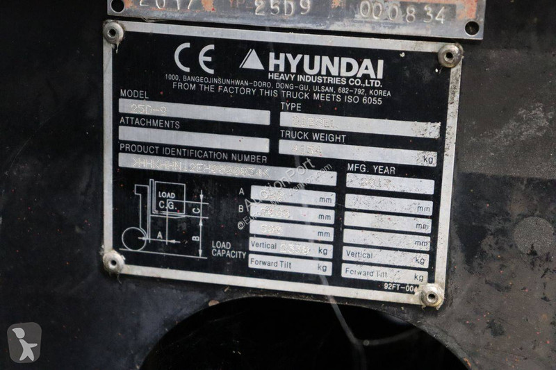 Chariot élévateur Hyundai 25D-9