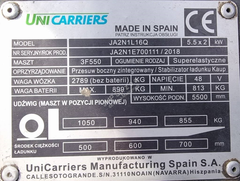 Stivuitor Unicarriers JA 2 N1 L16Q    TX4-16