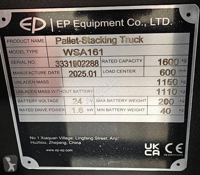Stivuitor EP WSA 161 Li-ION