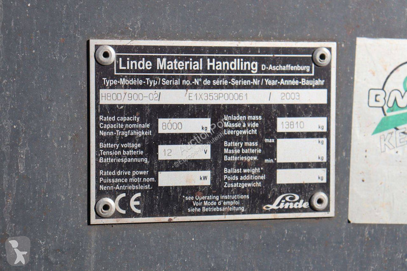 Vysokozdvižný vozík Linde H80D/90002