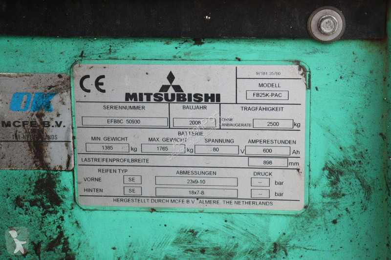 Chariot élévateur Mitsubishi FB25K-PAC