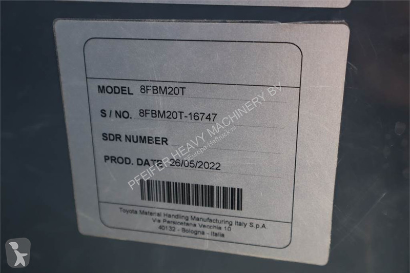 Heftruck Toyota 8FBM20T Valid inspection,...