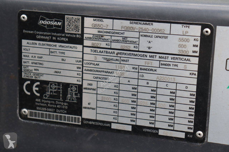 Stivuitor Doosan G55C-7