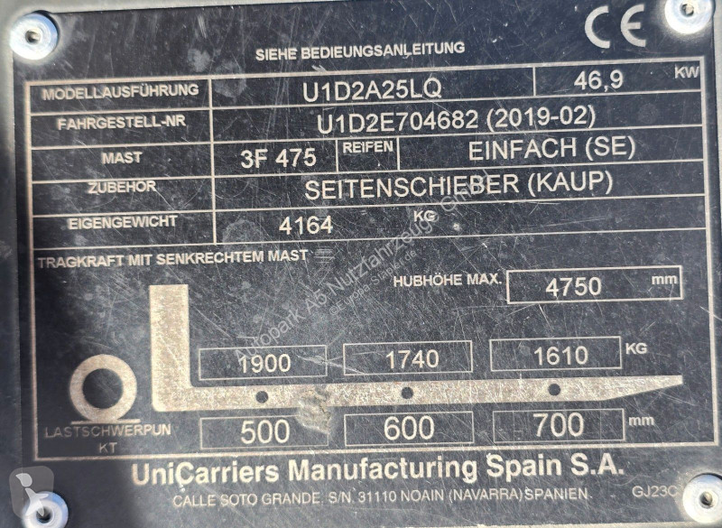 رافعة شوكية Unicarriers UniCarriers U1D2A25LQ...