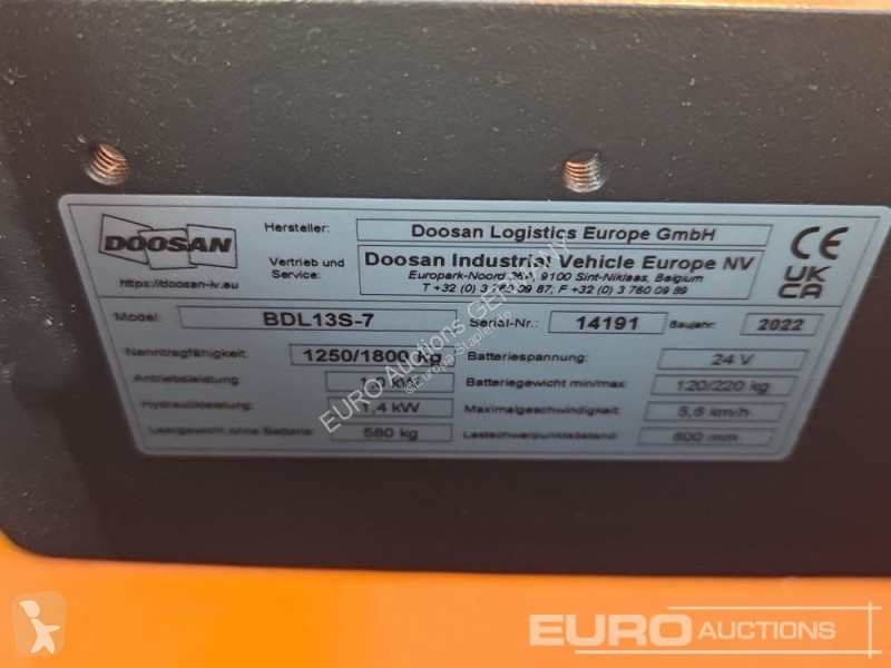 Empilhador elevador Doosan BDL13S-7