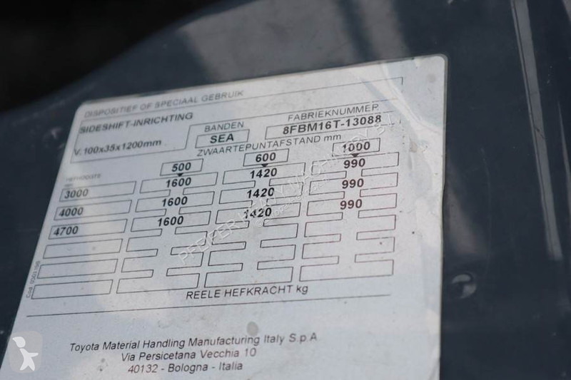 Heftruck Toyota 8FBM16T Valid inspection,...