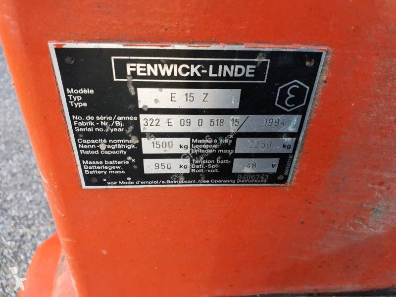 Chariot élévateur Fenwick LINDLE E 15 Z
