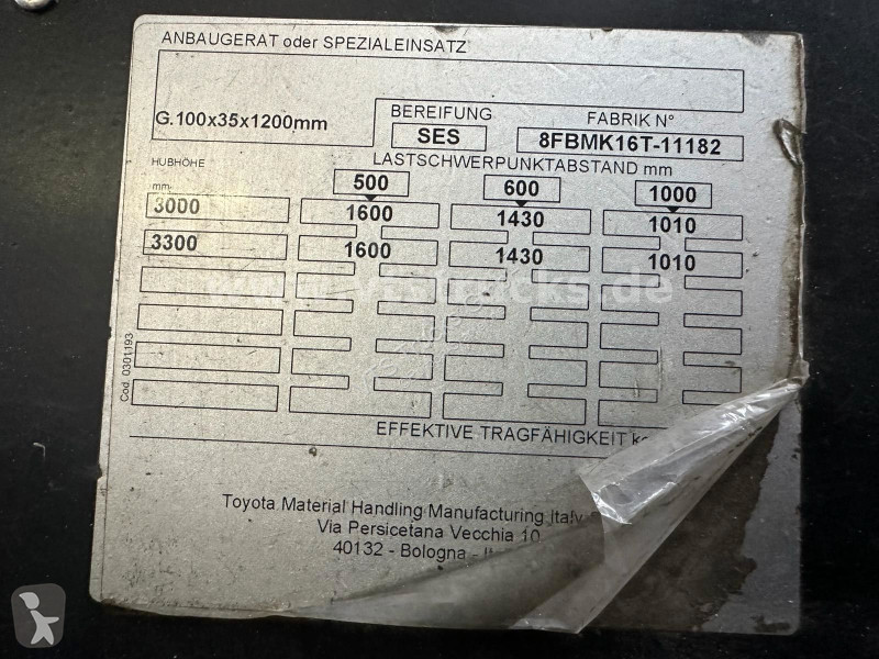 Vysokozdvižný vozík Toyota Toyota 8FBMK 16T 48V
