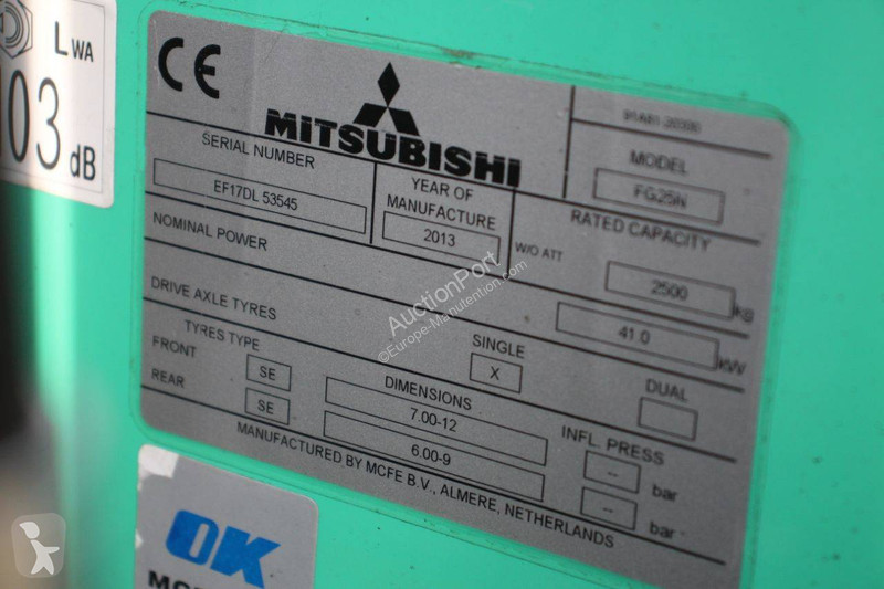 Vysokozdvižný vozík Mitsubishi FG25N