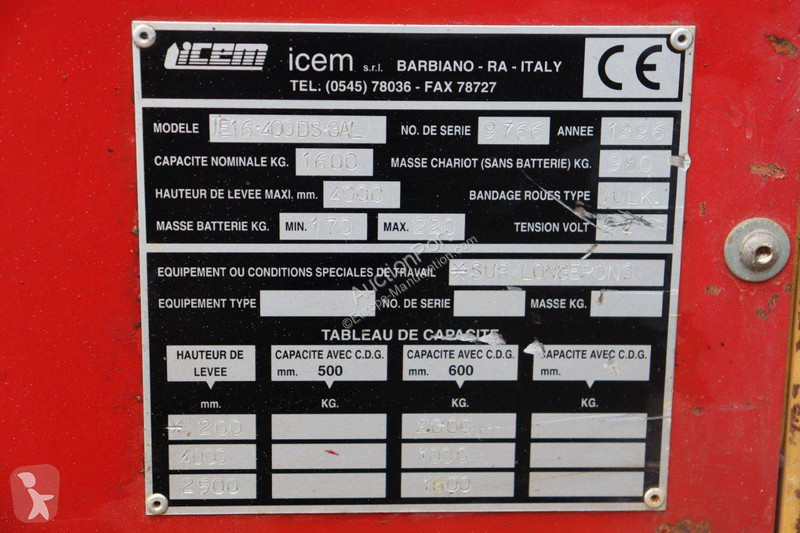 Carretilla elevadora Icem IE16-400DS