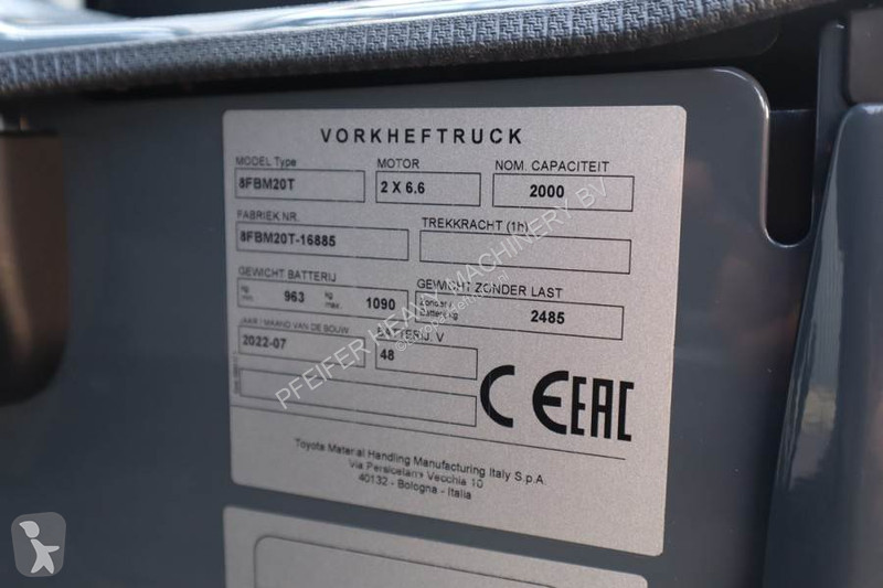 رافعة شوكية Toyota 8FBM20T Valid inspection,...