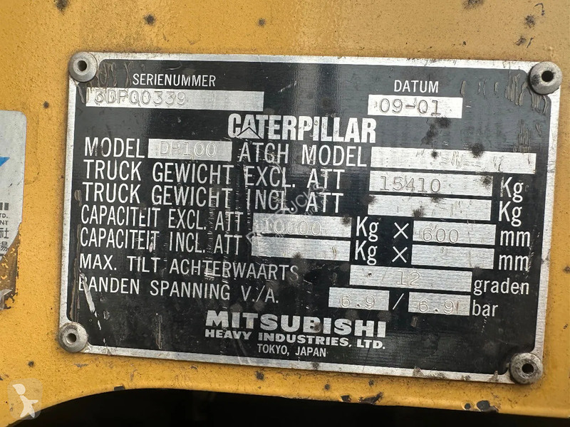 Heftruck Caterpillar DP100 VORKVERSTELLERS...