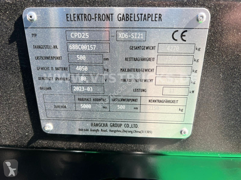 Løftetruck Hangcha CPD25-XD6-SI21 Elektro-Stapler