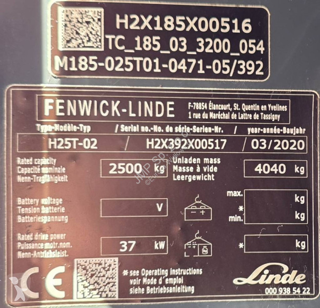 Vysokozdvižný vozík Linde H 25 T - 02  AIRCO...