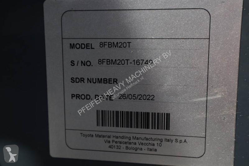 Heftruck Toyota 8FBM20T Valid inspection,...
