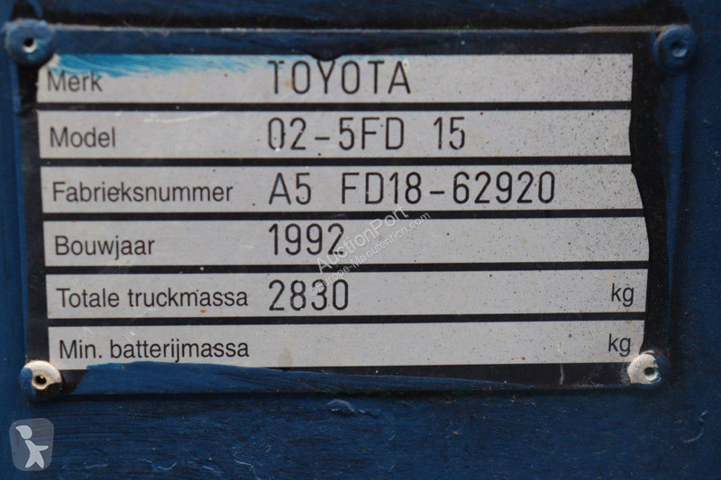 Chariot élévateur Toyota 02-5FD 15