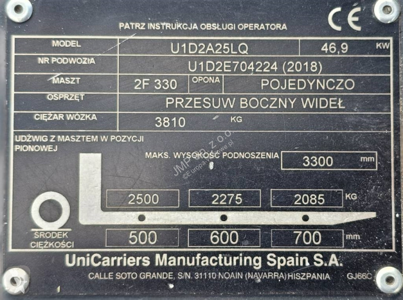 Heftruck Unicarriers U1D2A25LQ  DX25