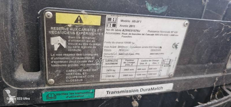 رافعة شوكية Hyster h9.0ft