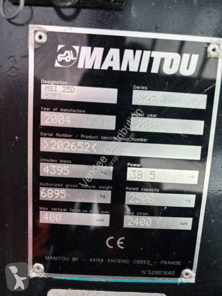 Chariot élévateur Manitou MSI 25D