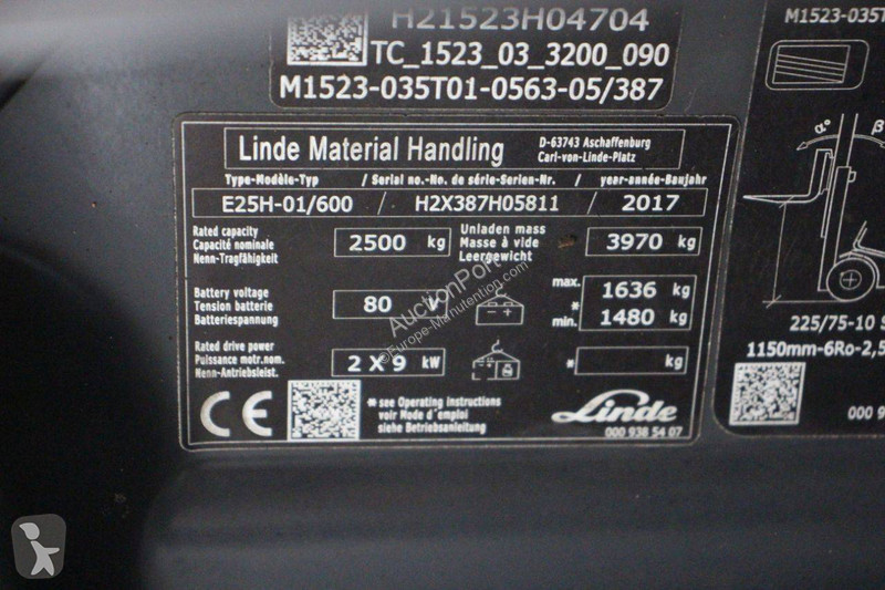 Chariot élévateur Linde E25H01/600