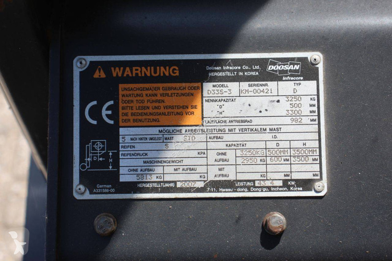 Chariot élévateur Doosan D33S-3
