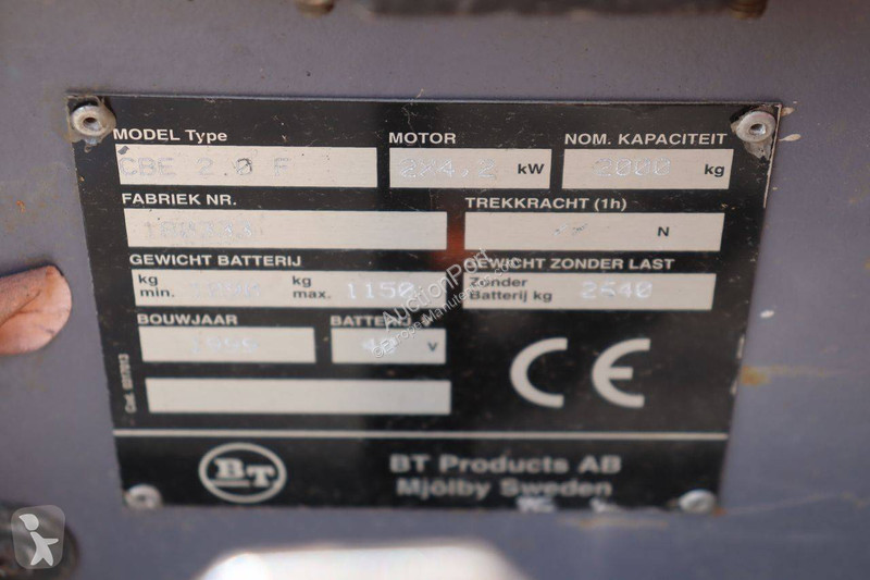 Carretilla elevadora BT CBE 2.0F