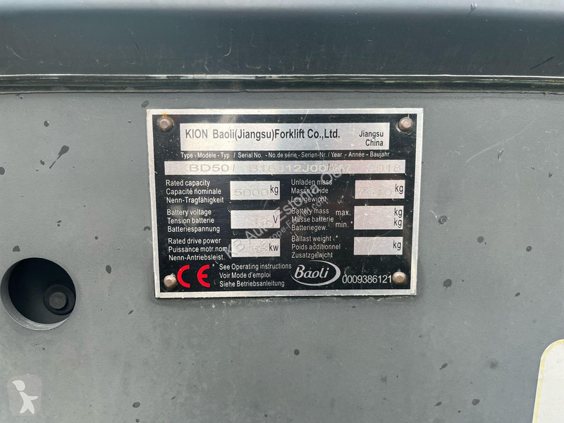 Stivuitor Baoli KBD 50 Rated capacity: 5000 kg...