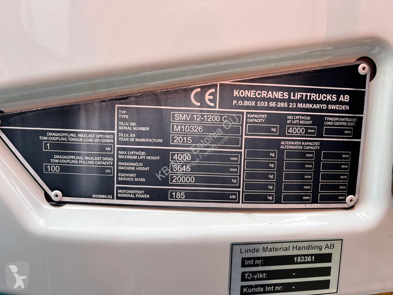 Stivuitor Konecranes MV 12-1200 C RATED...