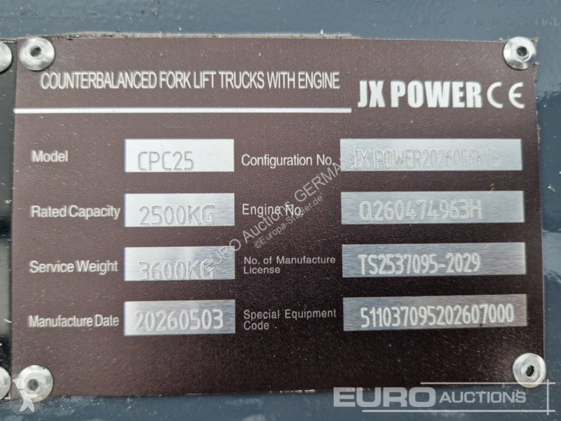 Vysokozdvižný vozík JX Power CPC25