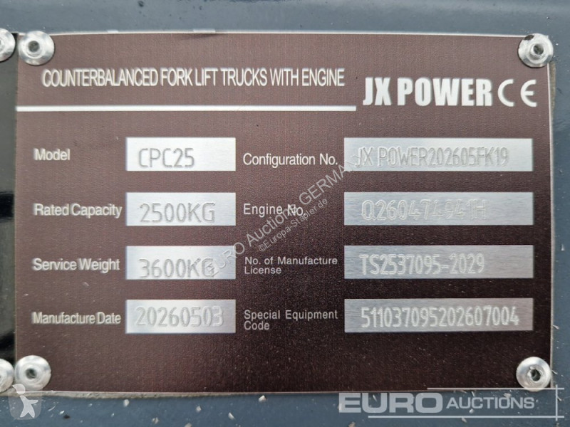 Carretilla elevadora JX Power CPC25