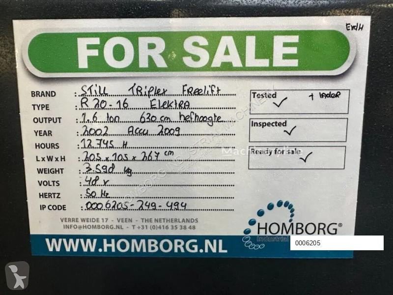 Heftruck Still R20-16 1.6 ton Triplex Freelift...