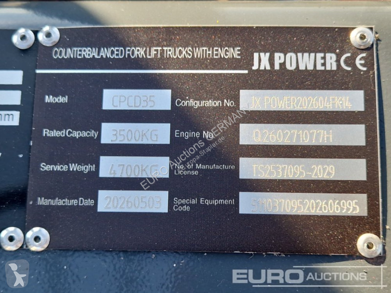 Carretilla elevadora JX Power CPCD35