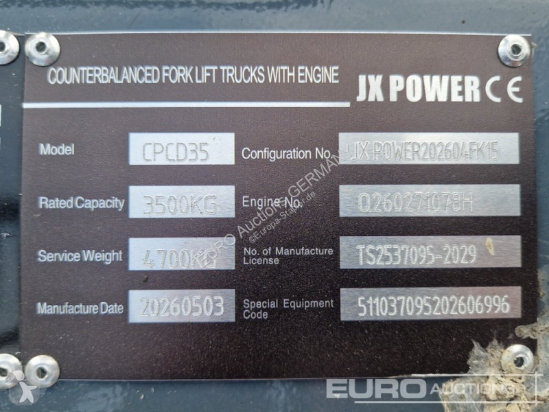 Carretilla elevadora JX Power CPCD35