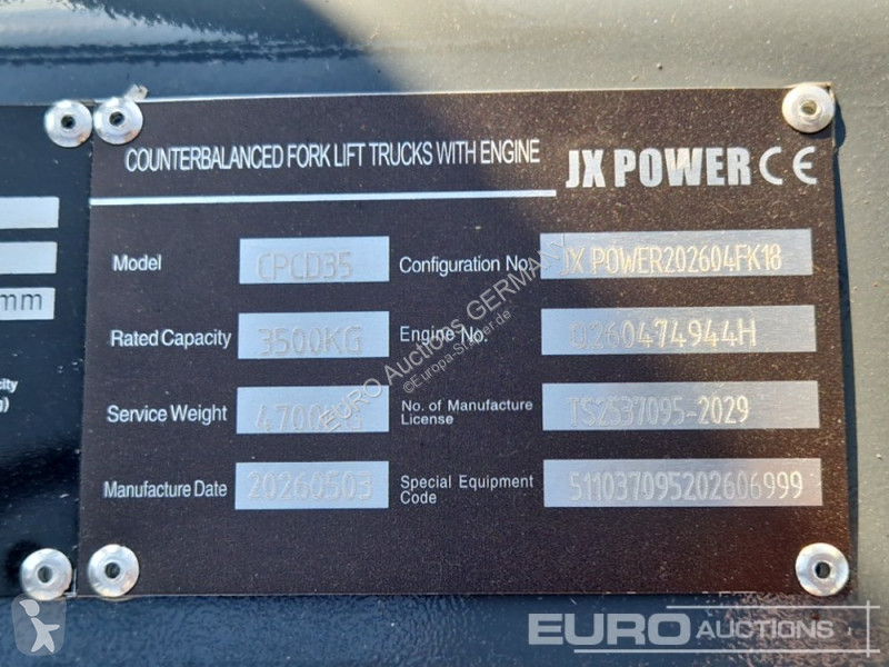 Carretilla elevadora JX Power CPCD35