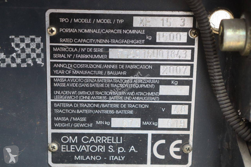 Chariot élévateur OM XE 15-3