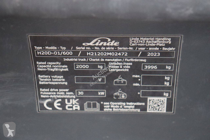 Carretilla elevadora Linde H20D-01/600
