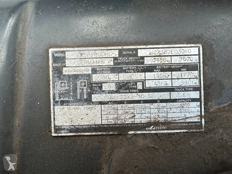 Stivuitor Linde E25P/600HL
