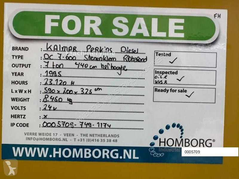 Stivuitor Kalmar DC 7-600 Perkins Diesel 7 ton...