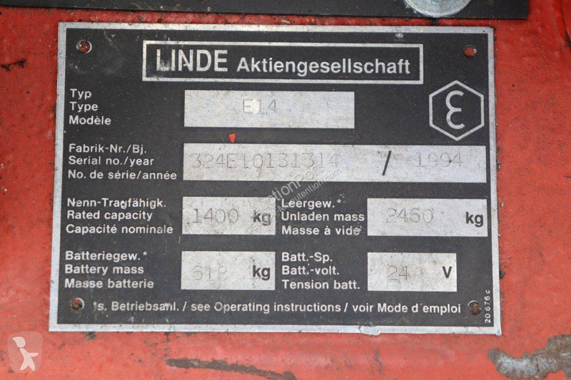 Chariot élévateur Linde E14