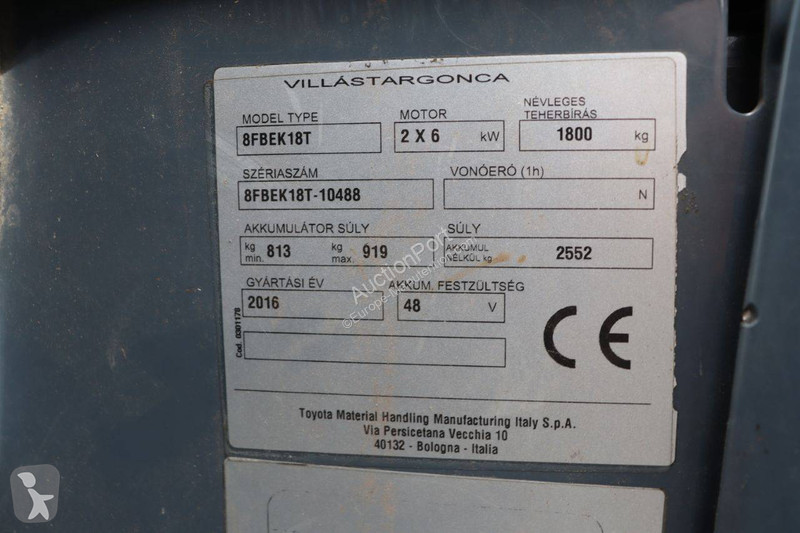 Heftruck Toyota 8FBEK18T