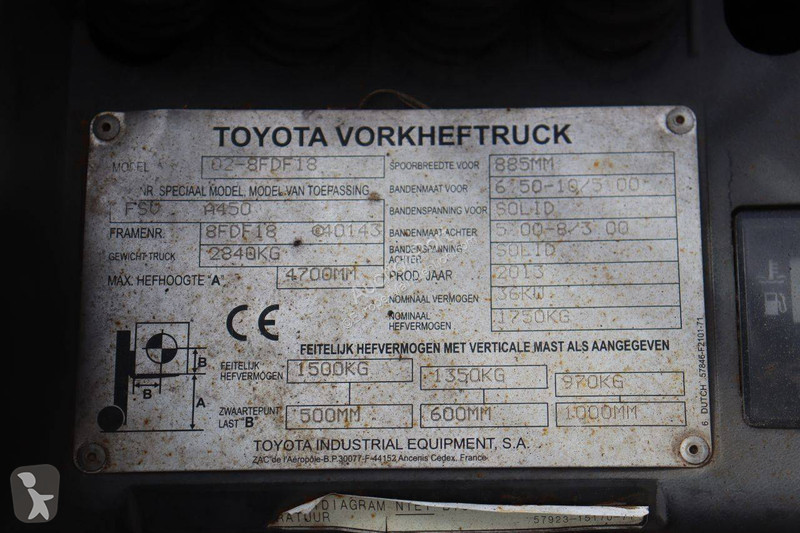 Vysokozdvižný vozík Toyota 02-8FDF18