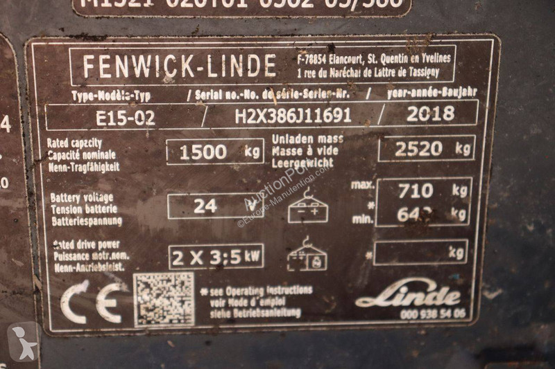 Carretilla elevadora Fenwick E15-02