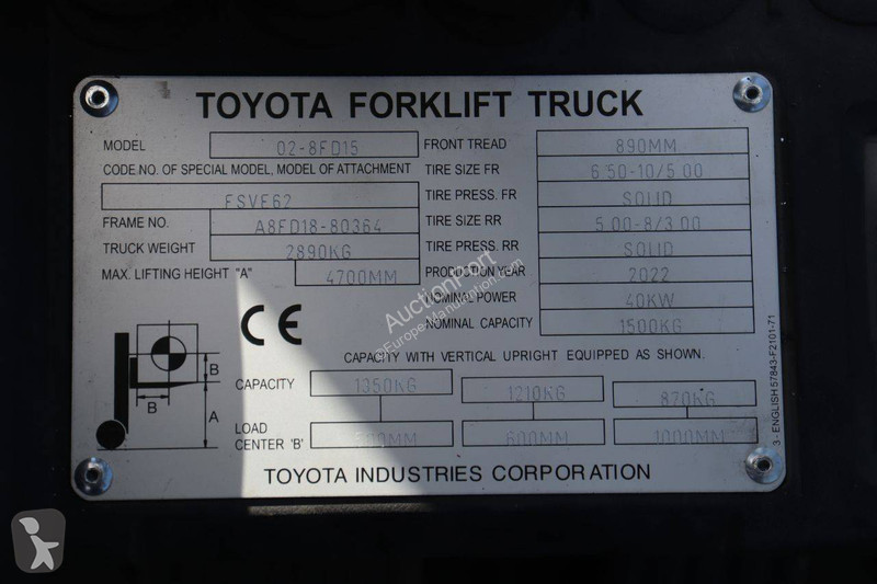 Carretilla elevadora Toyota 02-8FD15