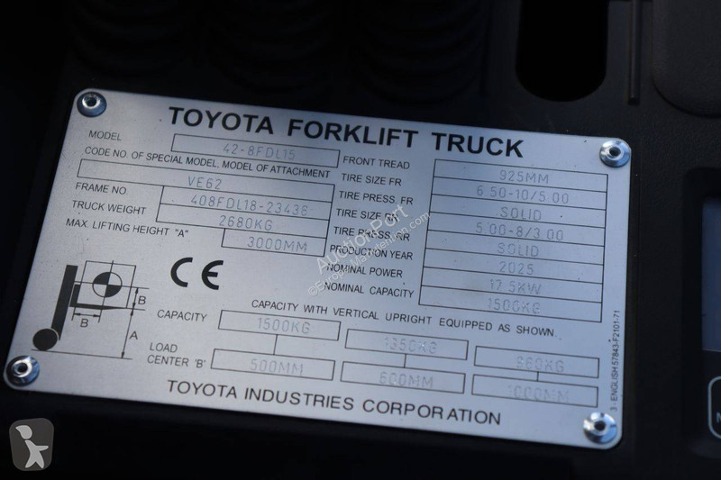 Carretilla elevadora Toyota 42-8FDL15