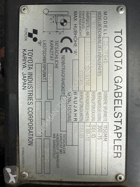 Vysokozdvižný vozík Toyota 02-FG45