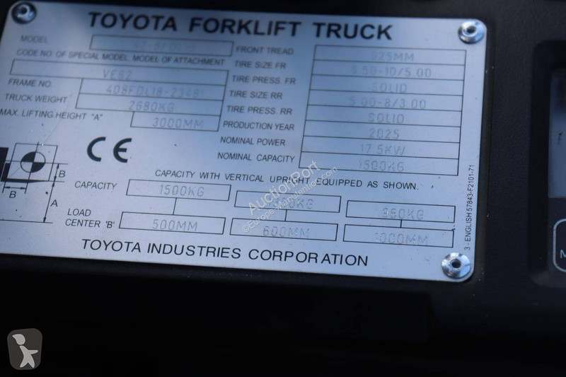 Carretilla elevadora Toyota 42-8FDL15