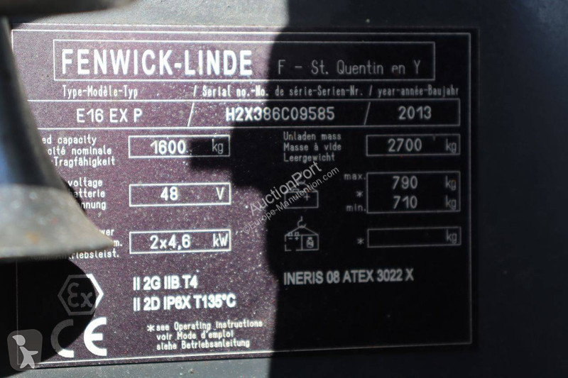 Carretilla elevadora Fenwick E16 EX-P