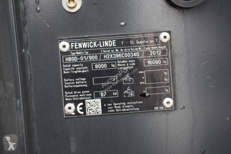 Chariot élévateur Linde H80D-01/900