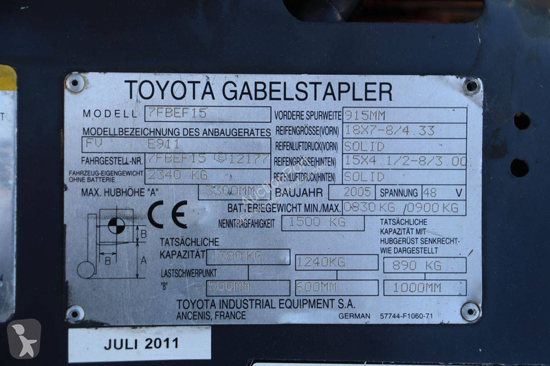 Wózek podnośnikowy Toyota