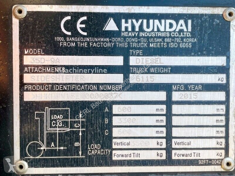 Chariot élévateur Hyundai 35D-9A